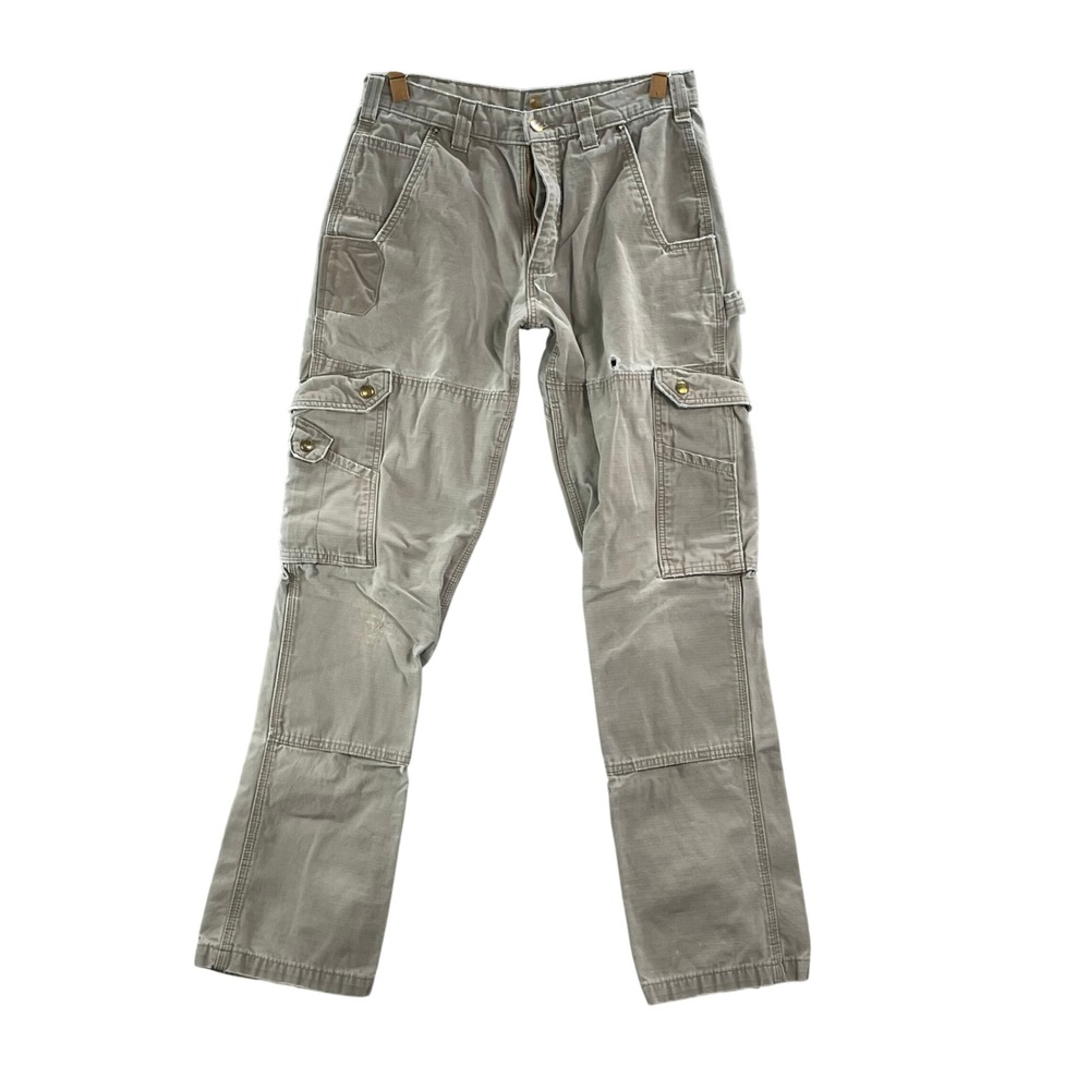 Carhartt Cargo Pants Mens 30x32 Tan B342 Relaxed Fit‎ Ripstop Workwear Trousers